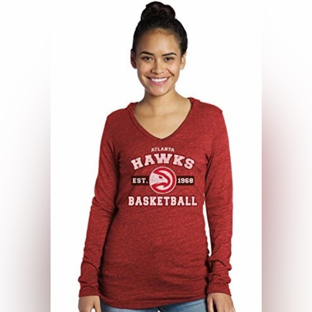 NWT [Majestic Threads] Atlanta Hawks NBA nba4her Hooded Pullover Women’s Large